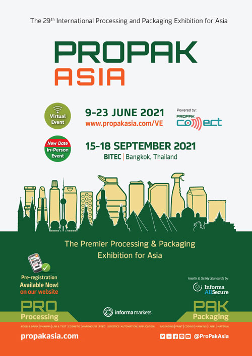 ProPak Asia 2021 - Informa Markets announces the postponement of ProPak Asia 2021
